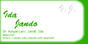 ida jando business card